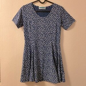 90s Flirty Breezy Dark Blue Minidress
